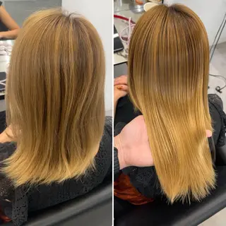 セミロング 髪質改善/縮毛矯正 梅田茶屋町/西尾祐作のヘアスタイル