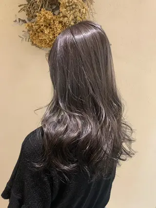 ロング カラー Blue 髪質改善 💎松藤 莉奈のヘアスタイル