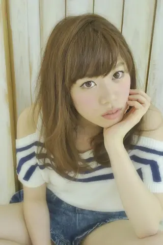 ミディアム セミロング カラー sato yoのヘアスタイル