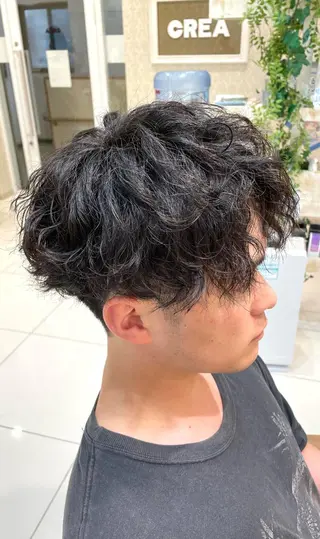 ミディアム パーマ メンズ 本厚木|縮毛矯正/ 酸性スト専門サロンのヘアスタイル