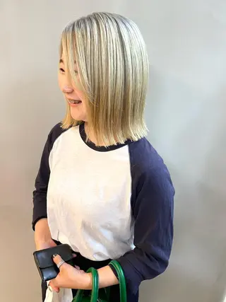 セミロング カラー パーマ ヘアアレンジ メンズ キッズ ネイル マツエク・マツパ アイブロウ tatsumi/ボブ ウルフ/レイヤーのヘアスタイル