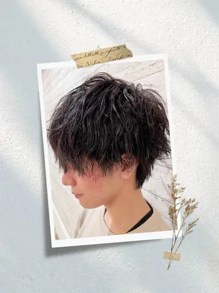 ミディアム パーマ メンズ メンズパーマ 特化/京橋/栗野のヘアスタイル