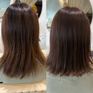 ミディアム カラー hairmake mano所属・山下 阿雅のヘアスタイル