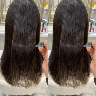ロング 髪質改善 髪質改善カラーのヘアスタイル