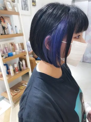 ショート カラー パーマ ヘアアレンジ キッズ ネイル マツエク・マツパ Lond jeloud 名古屋所属・髪質改善 の達人/杉原碧仁のヘアスタイル