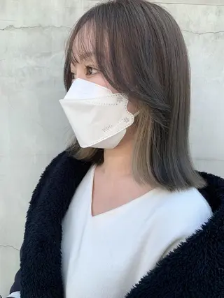 ミディアム カラー ヘアアレンジ yuka .のヘアスタイル