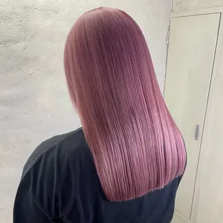 セミロング カラー ヘアアレンジ 🌷韓国淡色ブリーチ 特化／りの🪽のヘアスタイル