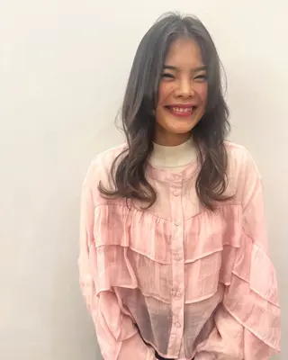 セミロング ヘアアレンジ La.LAUREN【ラ.ローレン】所属・透明感カラー/レイ ヤー/hiromuのヘアスタイル