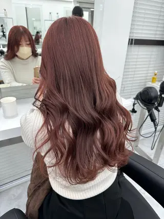 ロング カラー ダブルカラー 韓国レイヤーKYONのヘアスタイル