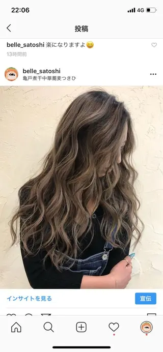 ロング 韓国レイヤー外国人風 透明感カラー髪質改善のヘアスタイル