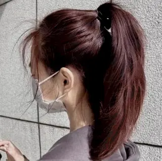 セミロング カラー 艶モテ・韓国スタイル 🤍りんのヘアスタイル