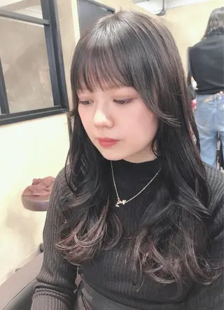 ロング カラー ヘアアレンジ 🤍清楚系 韓国レイヤー🤍拓朗のヘアスタイル