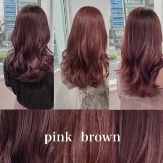 セミロング カラー Ella所属・nana【艶髪】/ レイヤー/縮毛矯正のヘアスタイル