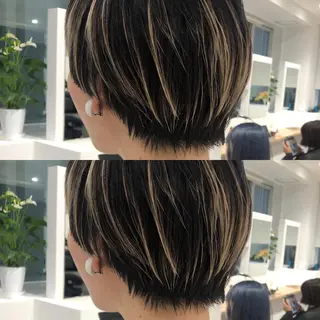 ショート カラー JILBLAN京都 ショート/ハイライトのヘアスタイル