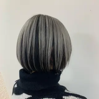 ショート カラー ハイトーン/ウルフ /レイヤー/坂野幸伸のヘアスタイル