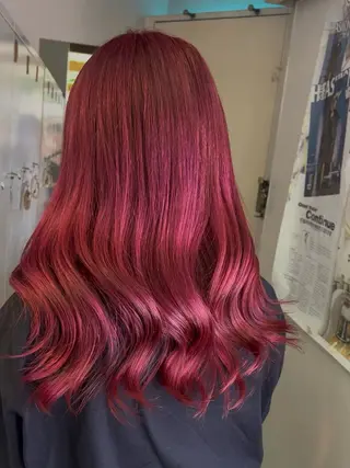 ロング ハイトーンカラー/エ クステ/デザインのヘアスタイル