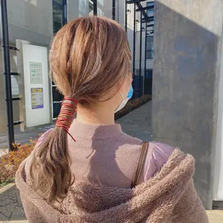 セミロング カラー パーマ ヘアアレンジ メンズ 🍀髪質改善 ケアカラーrootsのヘアスタイル
