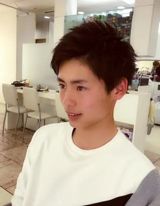 ショート ヘアアレンジ メンズ COEUR🌟 山崎 朋也のヘアスタイル