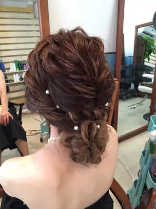 ショート ミディアム セミロング ロング カラー パーマ ヘアアレンジ メンズ まつエク ヘアメ/着付け 清水玲歌のヘアスタイル