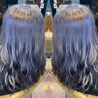 セミロング カラー 👑派手髪/カット 👑ANRYのヘアスタイル