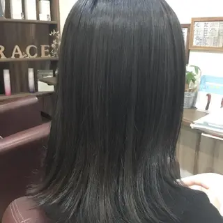 セミロング カラー パーマ embrace エンブレイスのヘアスタイル