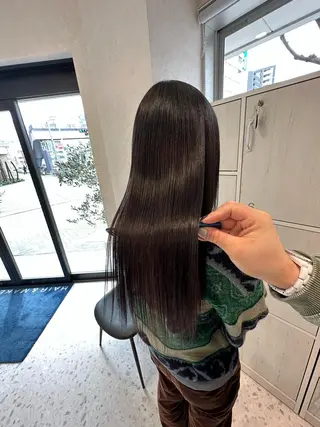 ロング ムトウセイマ/艶髪 /艶ケアWブリーチのヘアスタイル