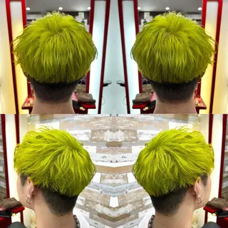 ショート カラー メンズ "PEPPU "所属・🌈推し色派手髪 ハイトーンShinのヘアスタイル