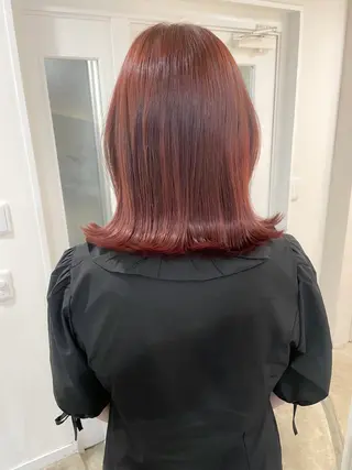 カラー ミディアム/顔周り/ ベージュ🌼mayuのヘアスタイル