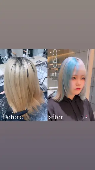 ミディアム カラー 🥇メンズパーマ /縮毛矯正/木村神心のヘアスタイル