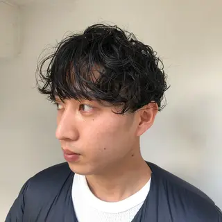 ショート カラー パーマ メンズ BRUNTJET所属・MAEDA MADOKAのヘアスタイル