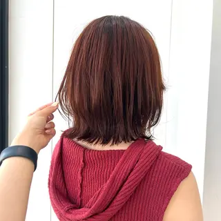 ミディアム ボブ/くびれボブ/ 髪質改善/Ru-kaのヘアスタイル