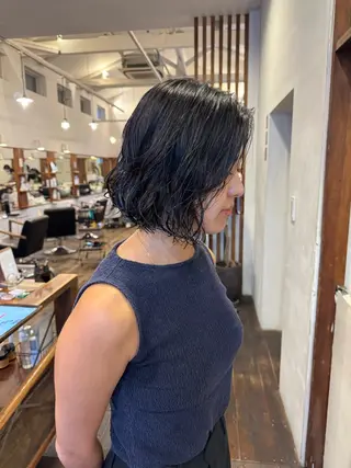 ミディアム MOK大阪梅田店 Asahiのヘアスタイル