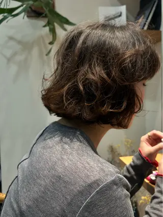 ショート パーマ デザインカット/ パーマ/nanaのヘアスタイル