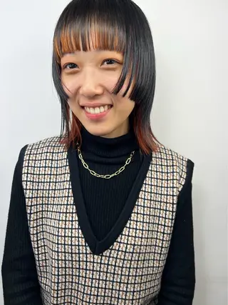 ミディアム 【ロングウルフカット 姫カット】伊藤裕哉のヘアスタイル