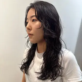 セミロング パーマ 🌀perm 🌀のヘアスタイル