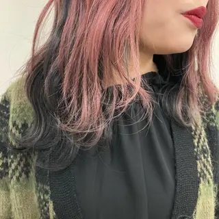 ミディアム カラー ウルフレイヤー エクステ/kokiのヘアスタイル