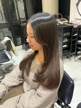 ロング ナミ🩶暗髪/暖色 ❤️/透明感/縮毛のヘアスタイル