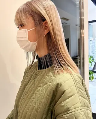 ミディアム ハイトーン/ 髪質改善/ヒロタリカのヘアスタイル