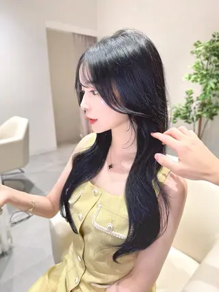 ロング カラー 韓国ヘア/レイヤー/ 顔まわり/りょーとのヘアスタイル