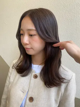 ロング カラー 透明感カラー/ 小顔カット/ミヅキのヘアスタイル