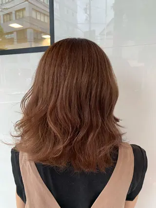 セミロング 山下恋佳/矢場町/ ブリーチ/ショートのヘアスタイル