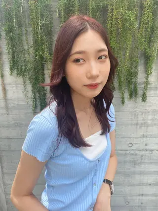 カラー 透明感/韓国風 🤍moeka🤍のヘアスタイル
