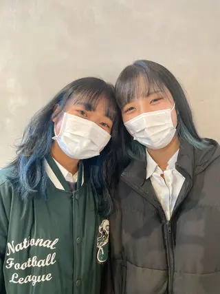 ミディアム カラー ハイトーン×レイヤー ／遠藤将太のヘアスタイル