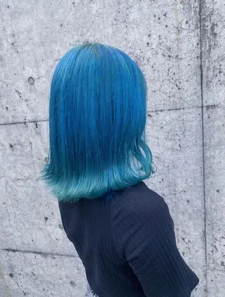 ミディアム カラー ヘアアレンジ 韓国レイヤーカット/ 儚げカラーチナツのヘアスタイル