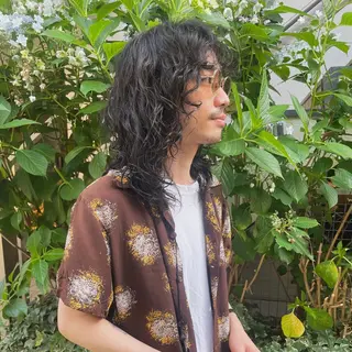 ミディアム パーマ メンズ 🌈圧倒的デザイン パーマ　関和希のヘアスタイル