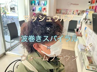 ミディアム パーマ メンズ 韓国風メンズ/毛流れ ヘアなら須田龍世のヘアスタイル