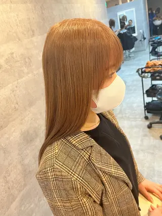 ミディアム カラー ヘアアレンジ ネイル マツエク・マツパ ダブルカラー 新宿のヘアスタイル
