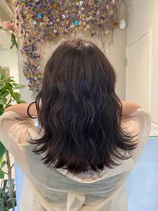 ミディアム カラー ボブ/インナーカラー /眉毛/Miyuのヘアスタイル