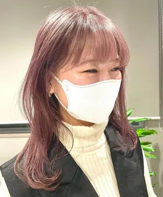 ミディアム カラー さと ちはるのヘアスタイル