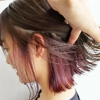 ショート カラー パーマ iplus✴ まつげ、眉毛、耳つぼのマツエク・マツパデザイン